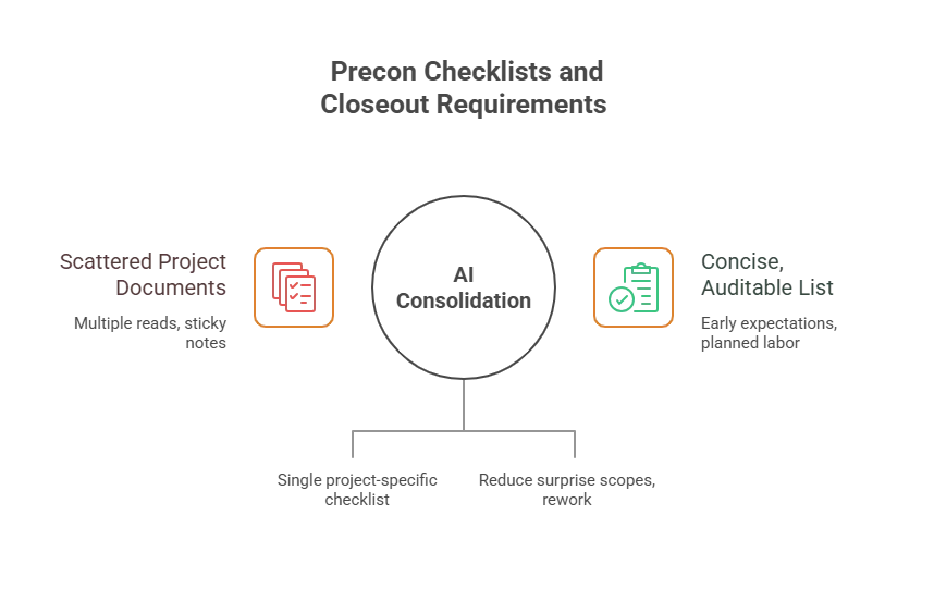 Scattered requirements consolidating into a single auditable checklist